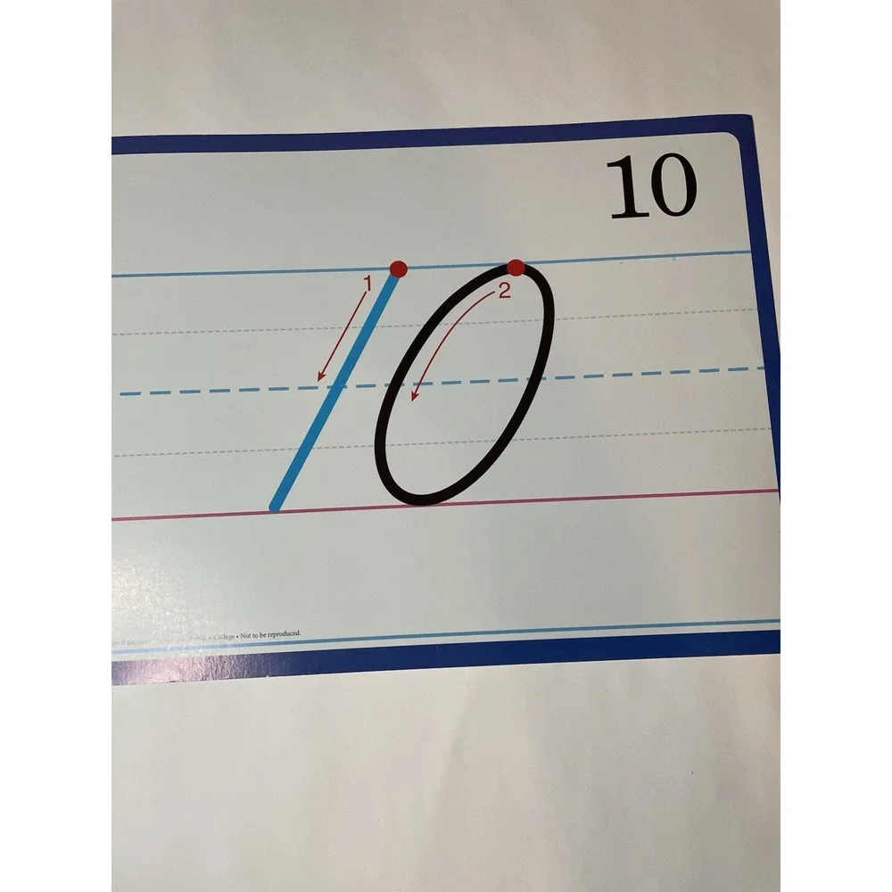VTG Cursive Pensacola Christian College 1995 Classroom 12 X 9 Cards A-Z & 1-10
